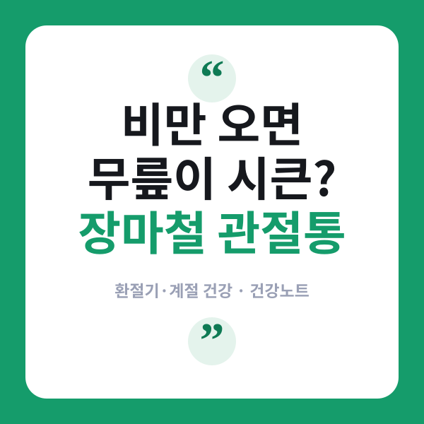 장마철 관절통