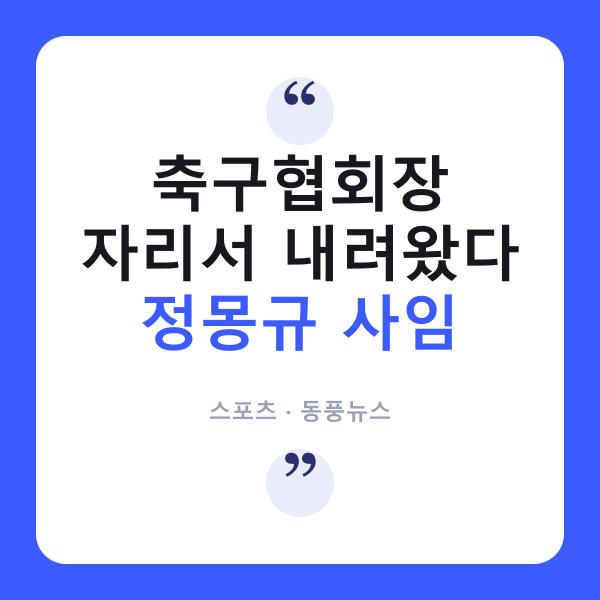 정몽규 사임