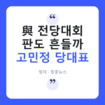 고민정, 與 대표 출마 선언…"文 계승·李정부 뒷받침" 고민정 당대표