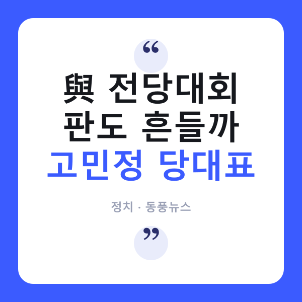 고민정 당대표