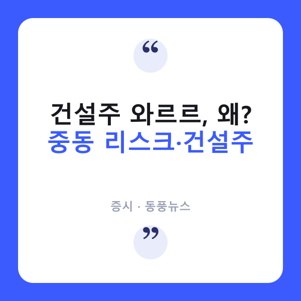 건설주 급락