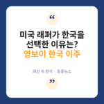 래퍼 영보이, "한국" 선언…"다신 미국 안 돌아간다" 한국