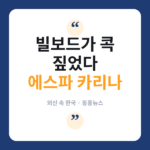 빌보드가 주목한 카리나의 컨버스 데뷔, 외신 반응은? 카리나