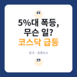 코스닥 5%대 급등, 매수 사이드카 발동…올해만 18번째 사이드카
