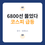 코스피 4%대 급등, 삼성전자·SK하이닉스가 이끌었다 코스피